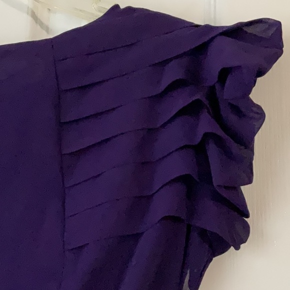Women's Purple Ruffled Top - Picture 6 of 8